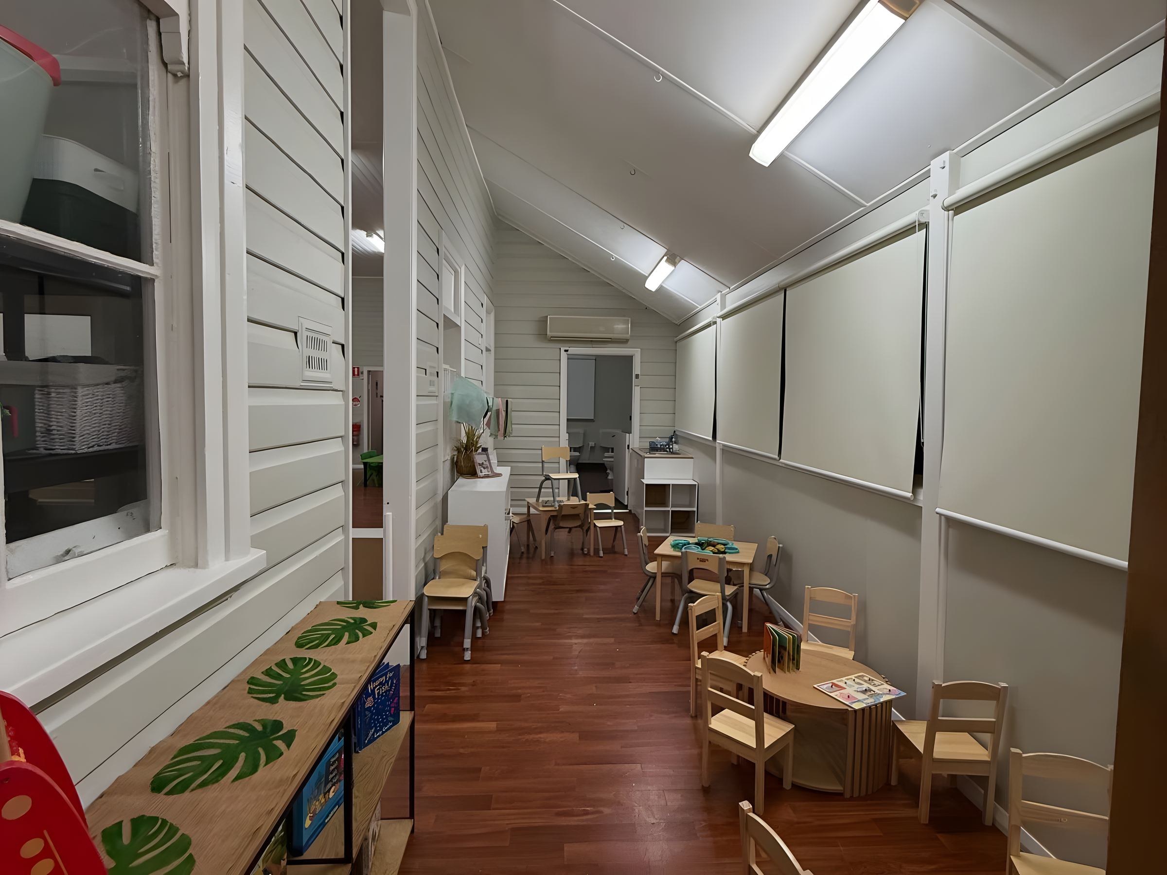 Childcare room with painted VJ panelling
