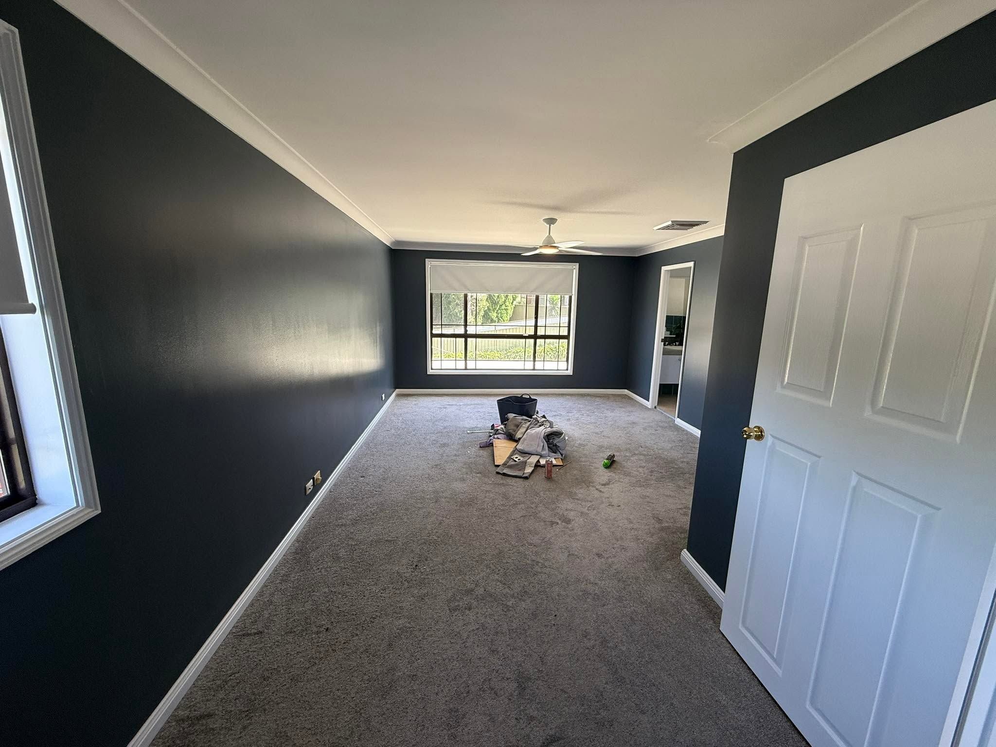 Long room painted navy