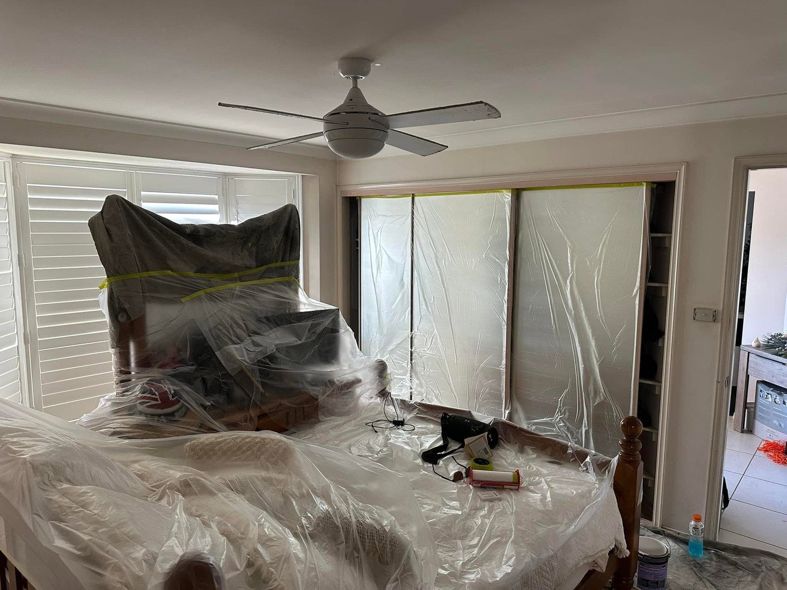 Insurance painting after storm damage repair Newcastle