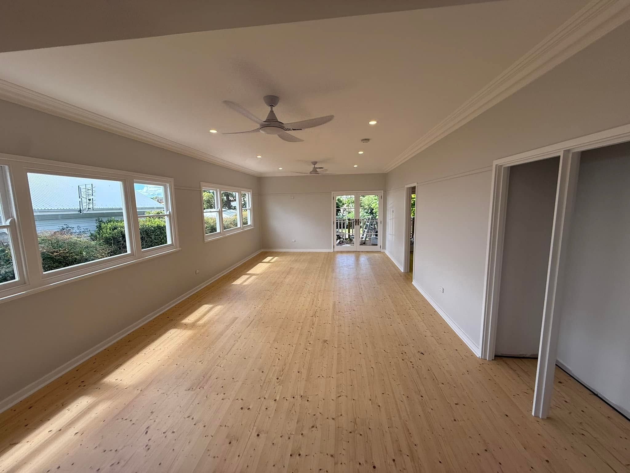 Interior painting Newcastle — freshly repainted living room by Hughesys Painting