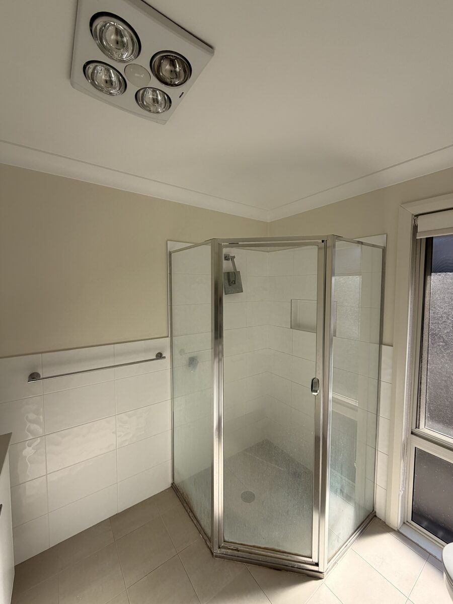 Repainted bathroom walls and ceiling in a Cameron Park home